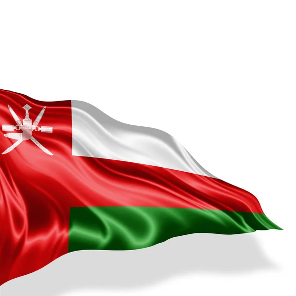 Flaga Omanu Kopia Miejsce Twój Tekst Ilustracje — Zdjęcie stockowe