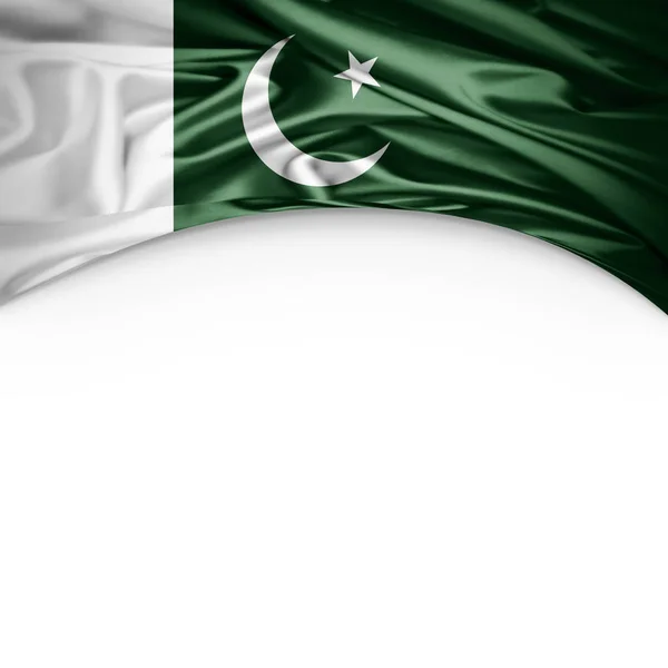 Pakistans Flagga Med Kopia Utrymme För Din Text Illustration — Stockfoto