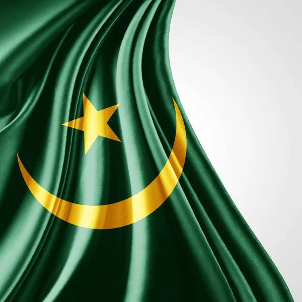 Flag Mauritania Copy Space Your Text White Background Illustration — 스톡 사진