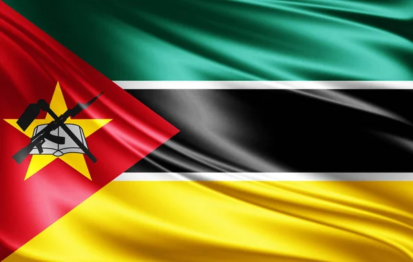 Bandera Mozambique Con Espacio Copia Para Texto Ilustración —  Fotos de Stock