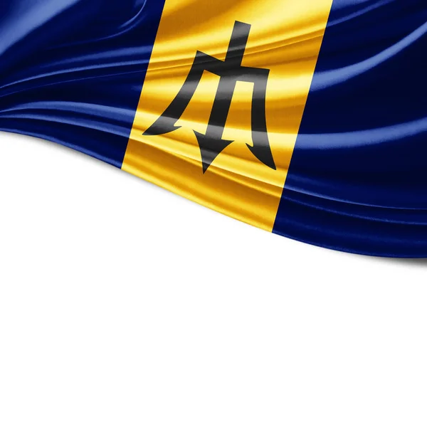 Barbados Flagga Med Kopia Utrymme För Din Text Illustration — Stockfoto