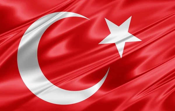 Flagge Der Türkei Mit Kopierplatz Für Ihren Text Illustration — Stockfoto