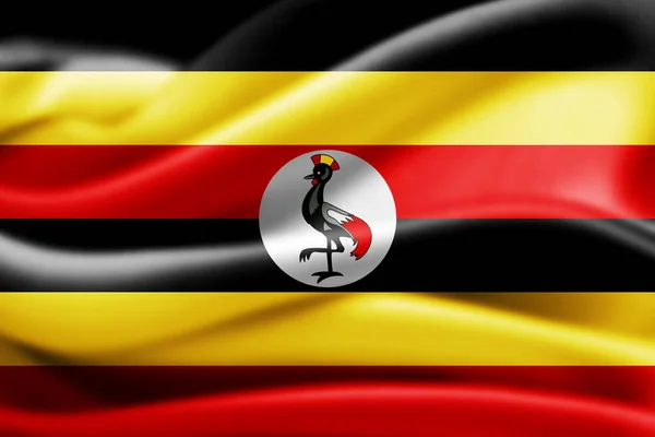 Flagge Von Uganda Mit Kopierplatz Für Ihren Text Illustration — Stockfoto
