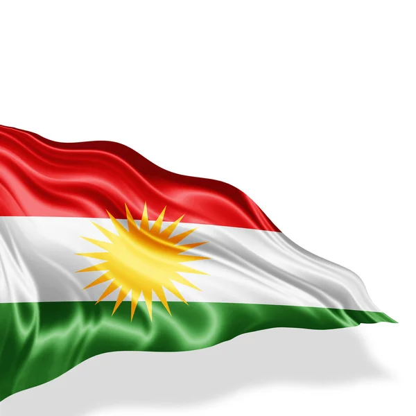 Bandiera Del Kurdistan Con Spazio Copia Del Testo Illustrazione — Foto Stock