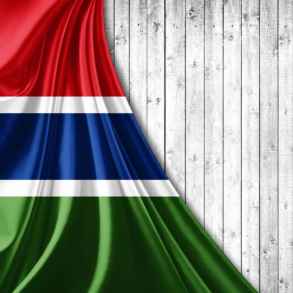 Flagge Von Gambia Mit Kopierplatz Für Ihren Text Illustration — Stockfoto