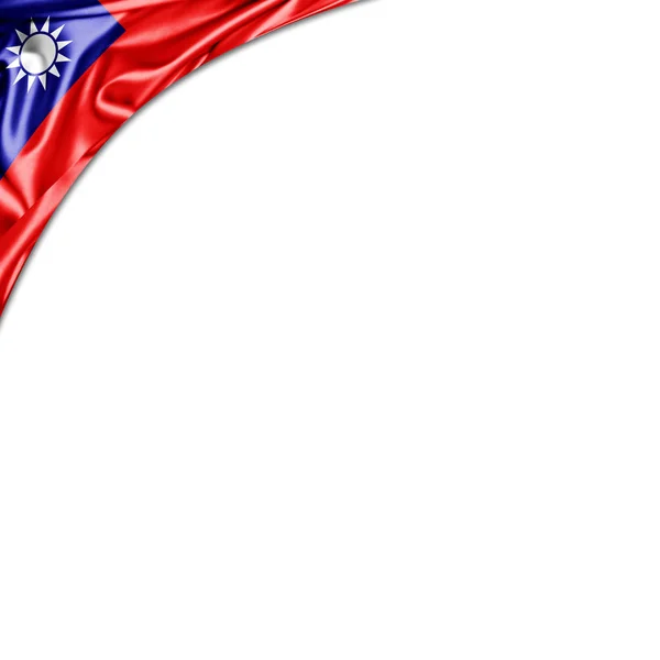 Drapelul Taiwanului Spațiu Copiere Pentru Textul Dvs Ilustrație — Fotografie, imagine de stoc