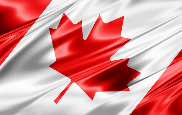 Vlag Van Canada Met Kopie Ruimte Voor Tekst Illustratie — Stockfoto