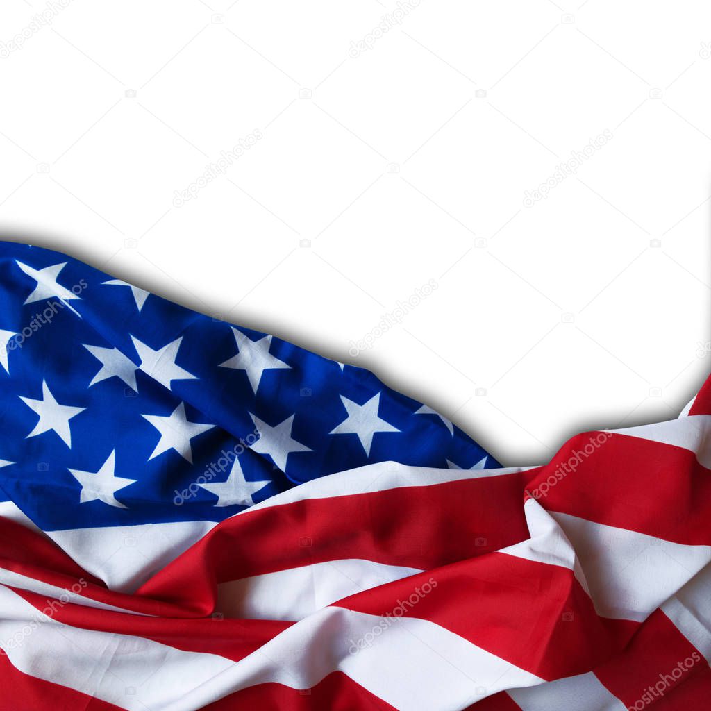Flag of USA with copy space for your text  - 3D illustration    