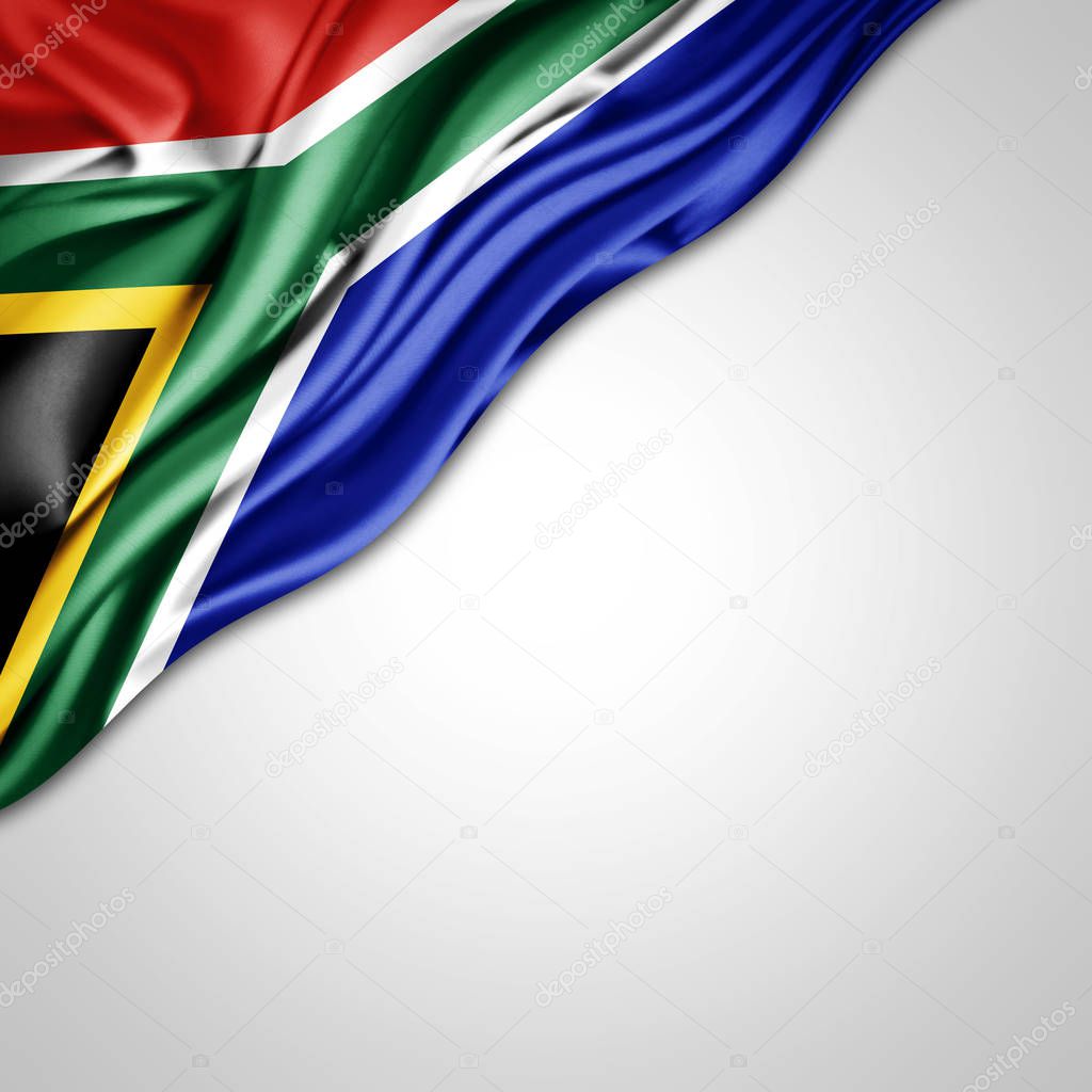 Flag of South Africa   with copy space for your text  - 3D illustration    