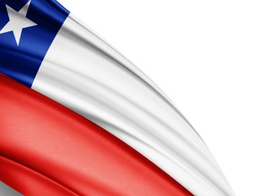 Şili bayrağı ile kopya alanı metin - 3d çizim için    