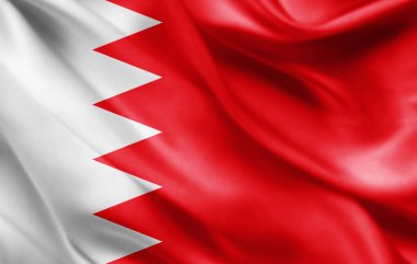 Bahreyn bayrağı ile kopya alanı metin - 3d çizim için    