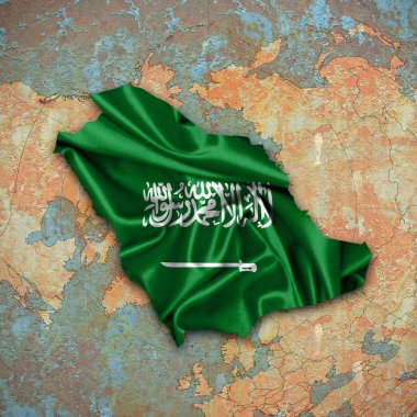 Suudi Arabistan bayrağı ile kopya alanı metin - 3d çizim için    