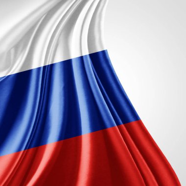 Rusya bayrağı ile kopya alanı metin - 3d çizim için    