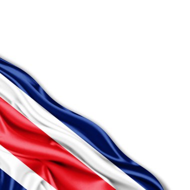 Kosta Rika bayrakla kopya alanı metin - 3d çizim için    