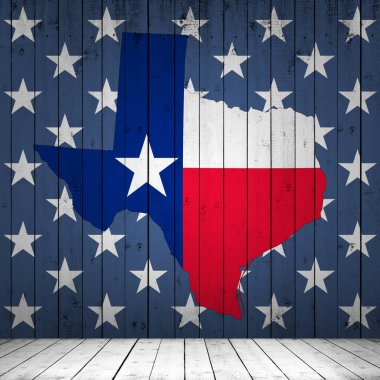 Texas arka plan kopya alanı için metin - 3d çizim ile    