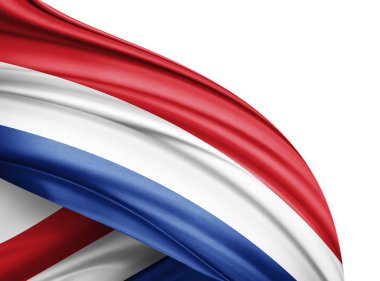 Hollanda bayrağı ile kopya alanı metin - 3d çizim için    