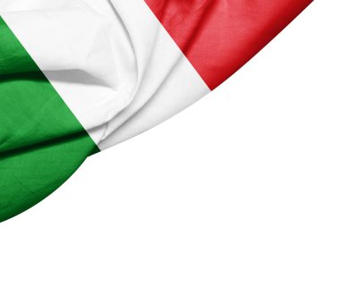 Kopya alanı için metin - 3d çizim ile İtalya'nın bayrağı    