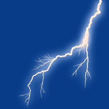 Yıldırım siluet gökyüzü arka plan üzerinde 