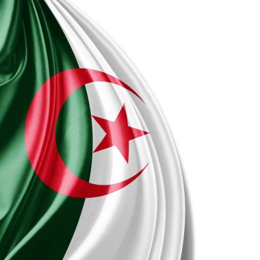 Cezayir bayrağı ile kopya alanı metin - 3d çizim için    