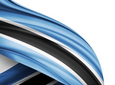 Botsvana bayrağı ile kopya alanı metin - 3d çizim için    