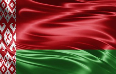 Beyaz Rusya bayrağı ile kopya alanı metin - 3d çizim için    