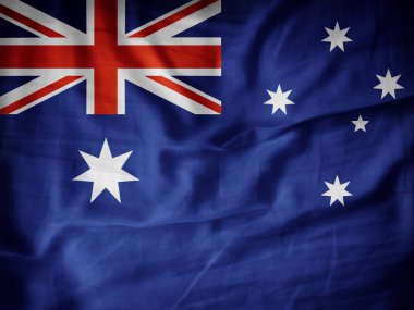 Avustralya bayrağı ile kopya alanı metin - 3d çizim için    