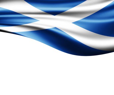 İskoçya'nın bayrakla kopya alanı metin - 3d çizim için    