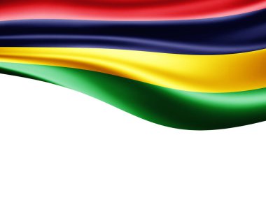 Mauritius bayrağı ile kopya alanı metin - 3d çizim için    