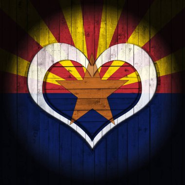 Arizona bayrağı ile kopya alanı metin - 3d çizim için    