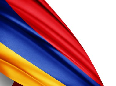 Ermenistan bayrağı ile kopya alanı metin - 3d çizim için    