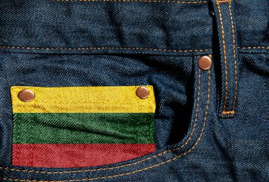 Kot pantolon - 3d çizim Litvanya bayrağı