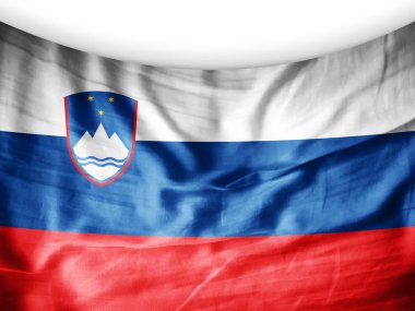 Slovenya bayrağı ile kopya alanı metin - 3d çizim için    