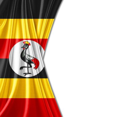 Uganda bayrağıyla kopya alanı metin - 3d çizim için    