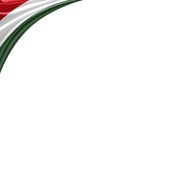 Macaristan bayrağı ile kopya alanı metin - 3d çizim için    