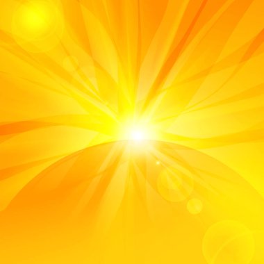 Güneş ışınları ile soyut arka plan - illüstrasyon