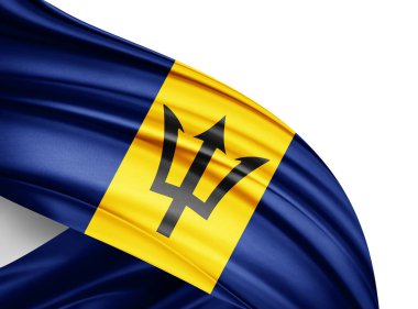 Barbados bayrağı ile kopya alanı metin - 3d çizim için    