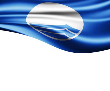 Mavi bayrak ipek - 3d şekil