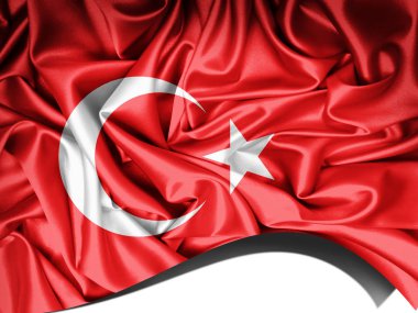 Metin - 3d çizim için kopya alanı ile Türkiye'nin bayrak    
