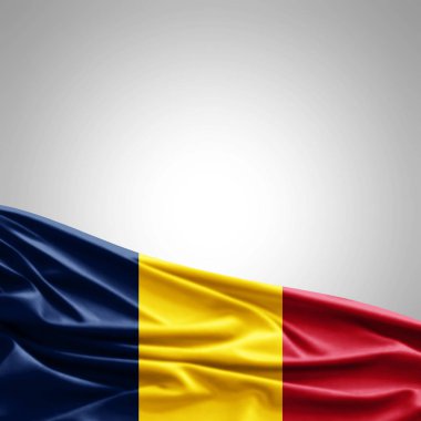 Çad bayrağı ile kopya alanı metin - 3d çizim için    