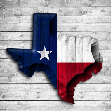 Texas bayrağı ile kopya alanı metin veya resimler 