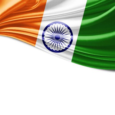 Hindistan bayrağı ile kopya alanı metin - 3d çizim için    