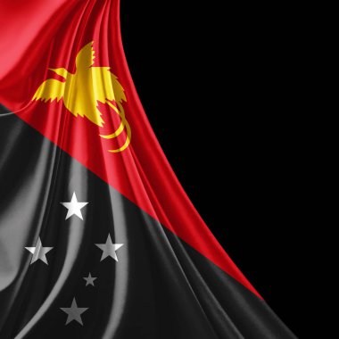 Yeni Gine bayrağı ile kopya alanı metin - 3d çizim için    