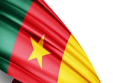 Kamerun bayrağı ile kopya alanı metin - 3d çizim için    