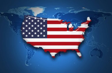  ABD bayrağı ile kopya alanı metin veya resimler 