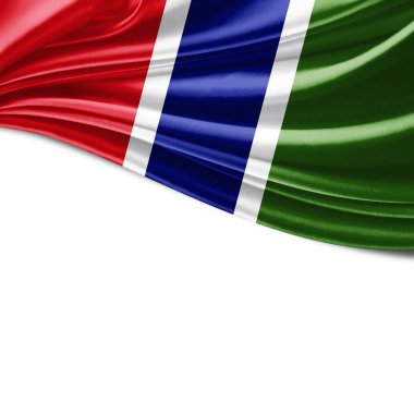 Gambiya bayrağı ile kopya alanı metin - 3d çizim için    