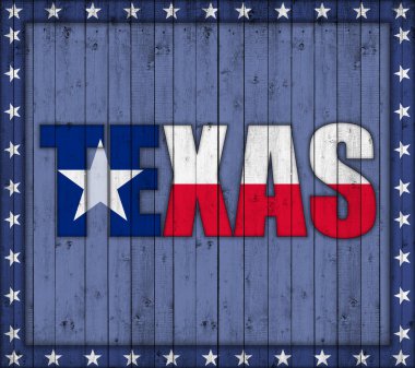 Texas arka plan kopya alanı için metin - 3d çizim ile    