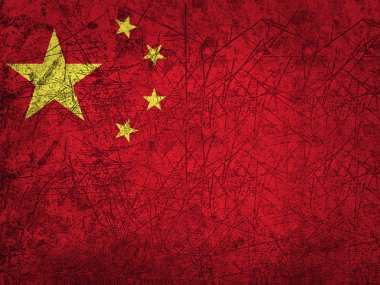 Çin bayrağı ile kopya alanı metin veya resimler 