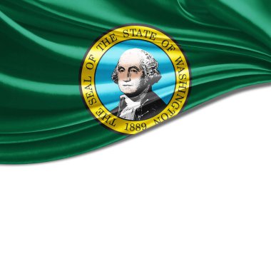 Washington bayrağı ile kopya alanı metin veya resimler 