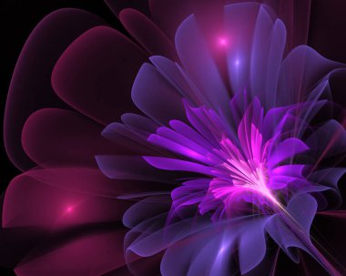 fraktal fantezi çiçek, fütüristik doku