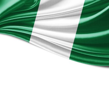 Nijerya bayrakla kopya alanı metin - 3d çizim için    
